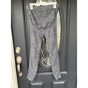 Momcozy Womens XL Gray‎ Space Dye Over the Belly Maternity Leggings Seamless